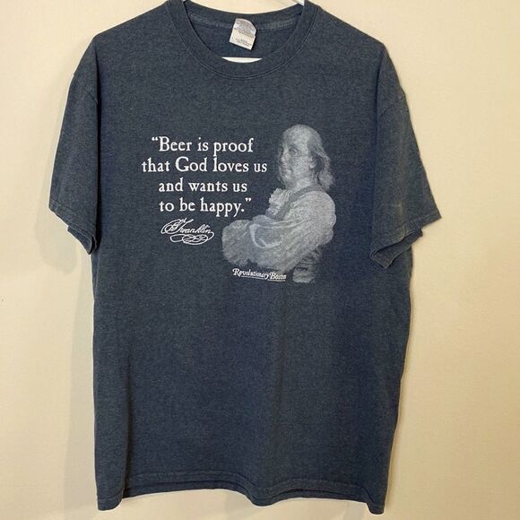 Men’s Large Gray Tee Shirt Boston Beer - Picture 2 of 4